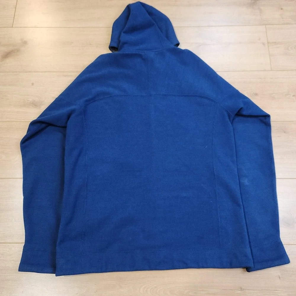 Outdoor‎ Research Jacket Mens Large Blue Hooded Fleece Full Zip Pockets 50940